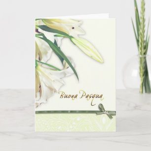 buona pasqua, italian happy easter card, lilly holiday card