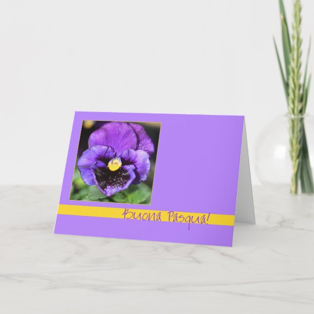 Buona Pasqua Italian Happy Easter Holiday Card (Front)