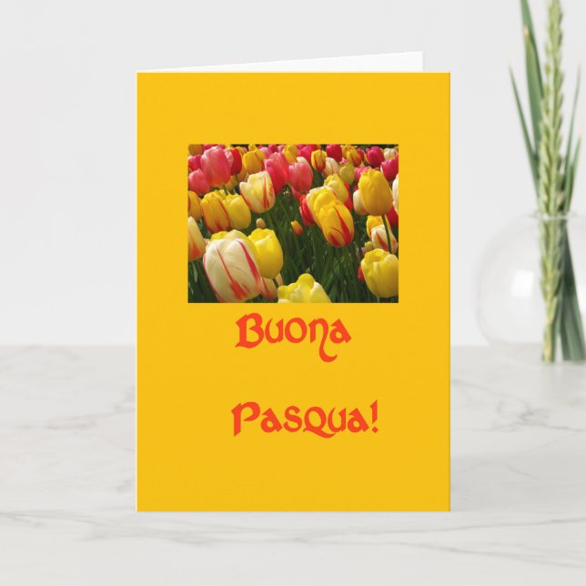Buona Pasqua Italian Happy Easter Holiday Card (Front)