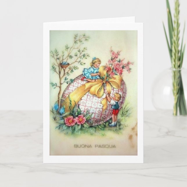 Buona Pasqua! Vintage Italian Easter Card (Front)