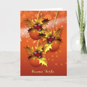 Buone Feste - Italian For Happy Holidays Stylish Holiday Card