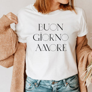 Buongiorno Amore   Stylish Italian Modern Script Tri-Blend Shirt