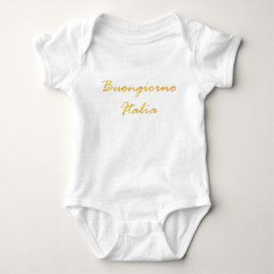 Buongiorno Italia. Golden gradient text. Baby Bodysuit