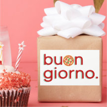 Buongiorno Italian Hello with a Pizza!