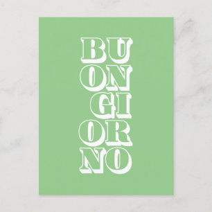 buongiorno, italian text  postcard