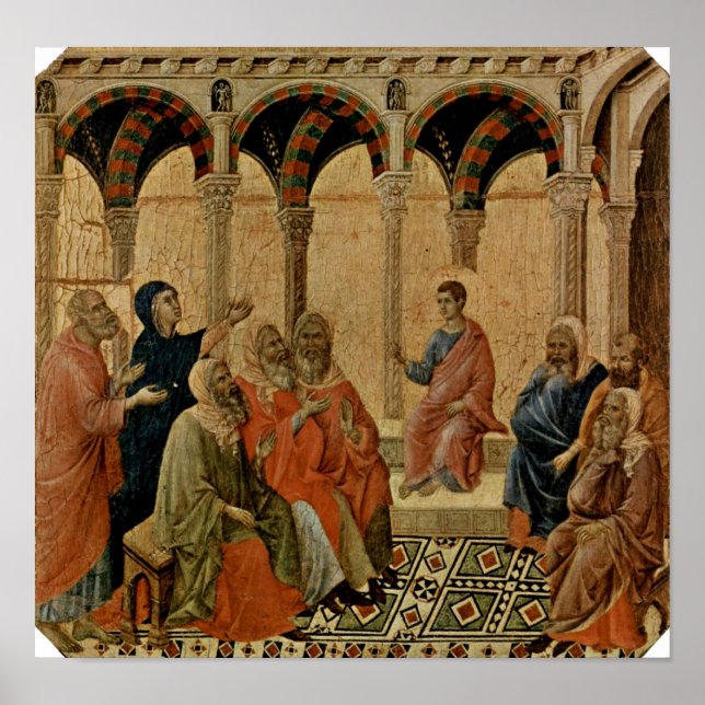 Buoninsegna - Twelve year old Jesus in Temple Poster (Front)