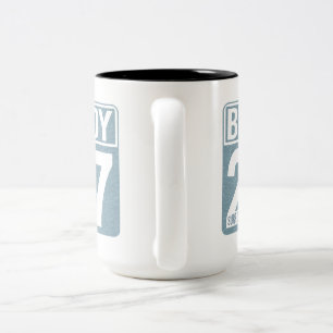 Buoy 27 Surf Club Vintage Coastal Two-Tone Coffee Mug