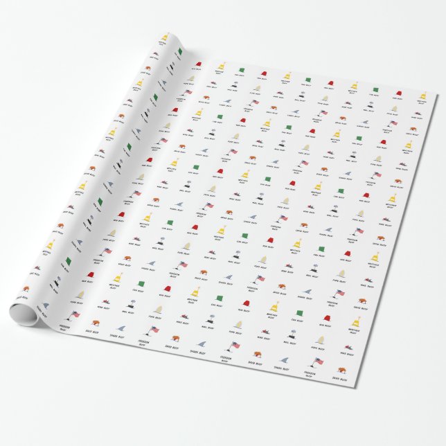 Buoy Guide Wrapping Paper (Unrolled)
