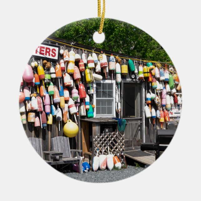 Buoys Ceramic Tree Decoration (Front)