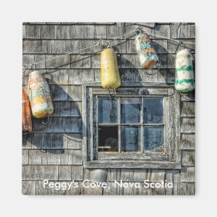 Buoys on a Wall, Peggy’s Cove, Nova Scotia. Magnet