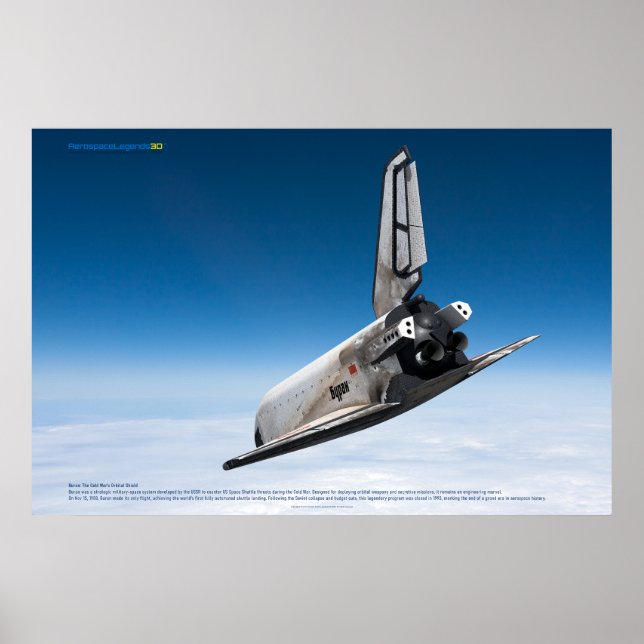 Buran Spaceplane: Cloud Descent Poster (Front)