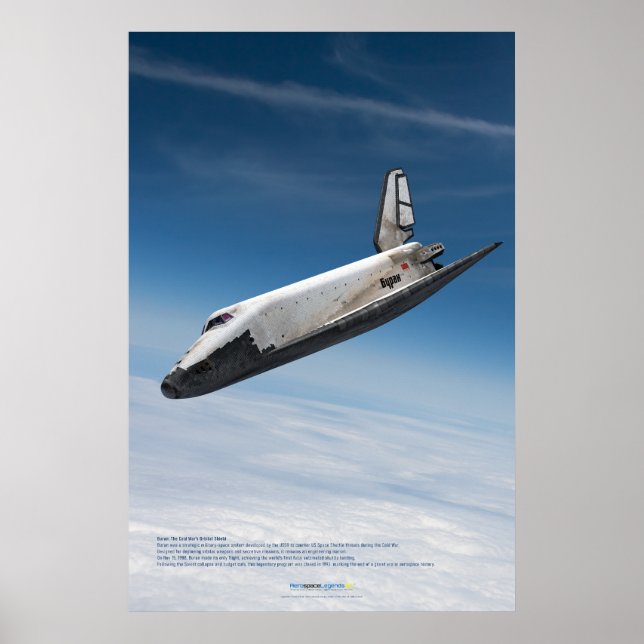 Buran Spaceplane: Cloud Descent Poster (Front)