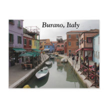 Burano Island Italy Canal and Colourful Buildings