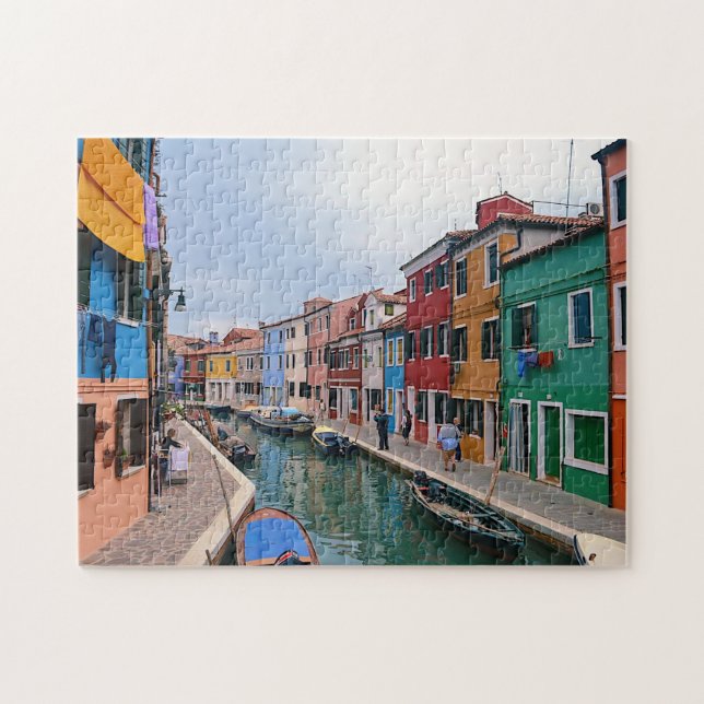 Burano, Italy - Colourful Homes Jigsaw Puzzle (Horizontal)