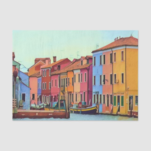 BURANO - Venetian Lagoon Venice - Burano Tissue Paper (Front)