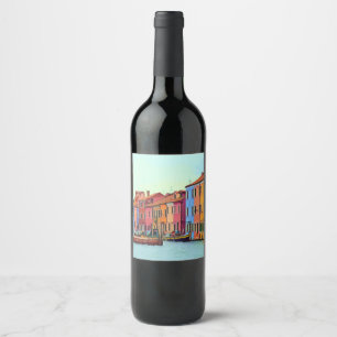 BURANO - Venetian Lagoon Venice - Burano Wine Label