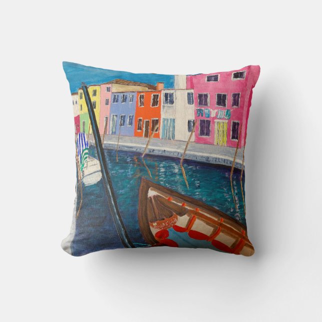 Burano Venice Italy    Cushion (Front)