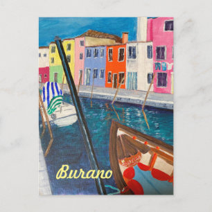 Burano Venice Italy postcard
