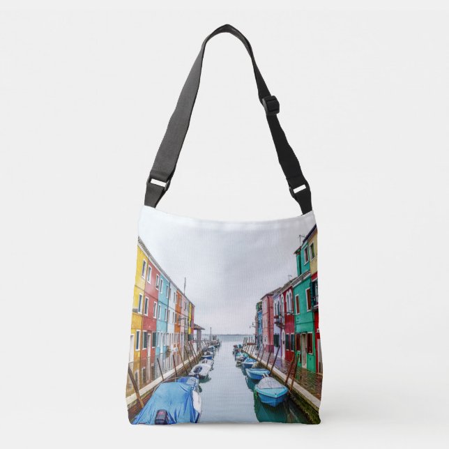 Burano Venice Metropolitan City of Venice Italy Crossbody Bag (Front)