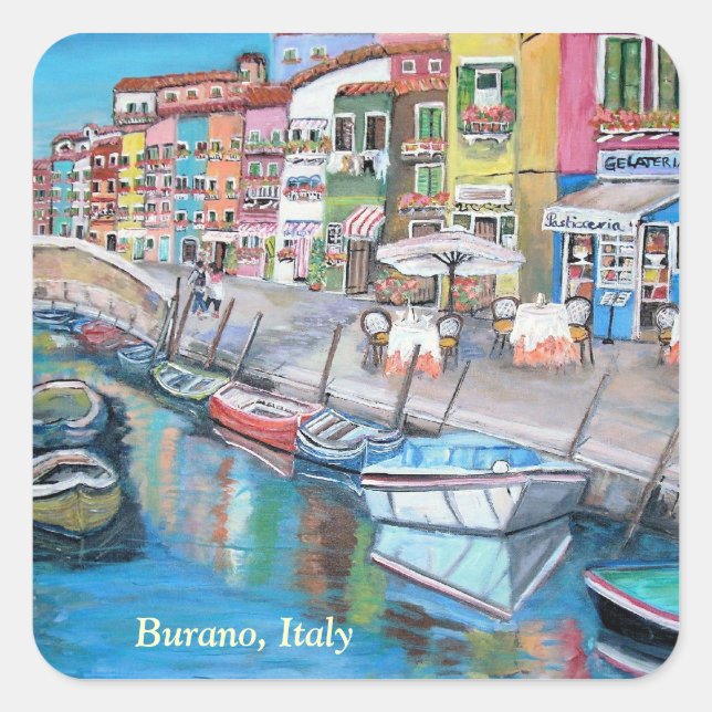 Burano, Venice -  Sticker (Front)