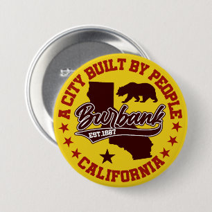 Burbank,California 7.5 Cm Round Badge
