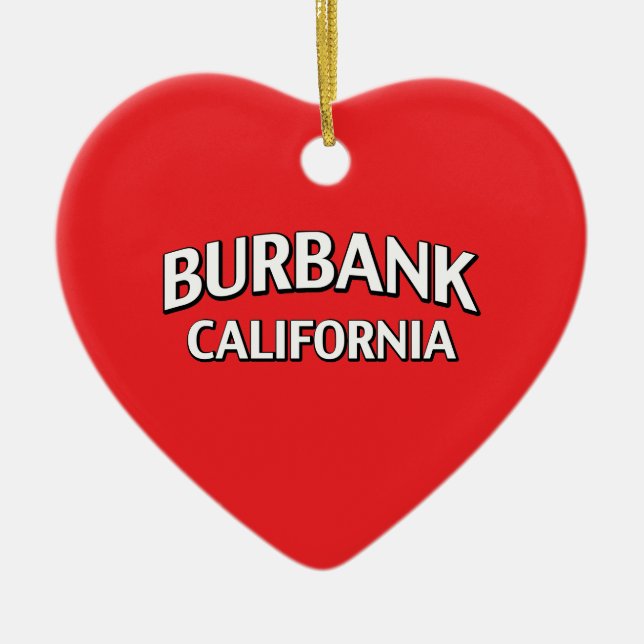 Burbank California Ceramic Tree Decoration (Front)