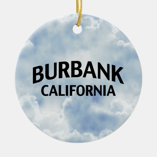 Burbank California Ceramic Tree Decoration (Front)