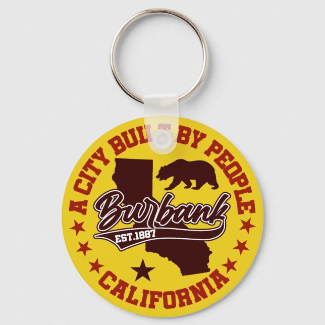 Burbank,California Key Ring (Front)