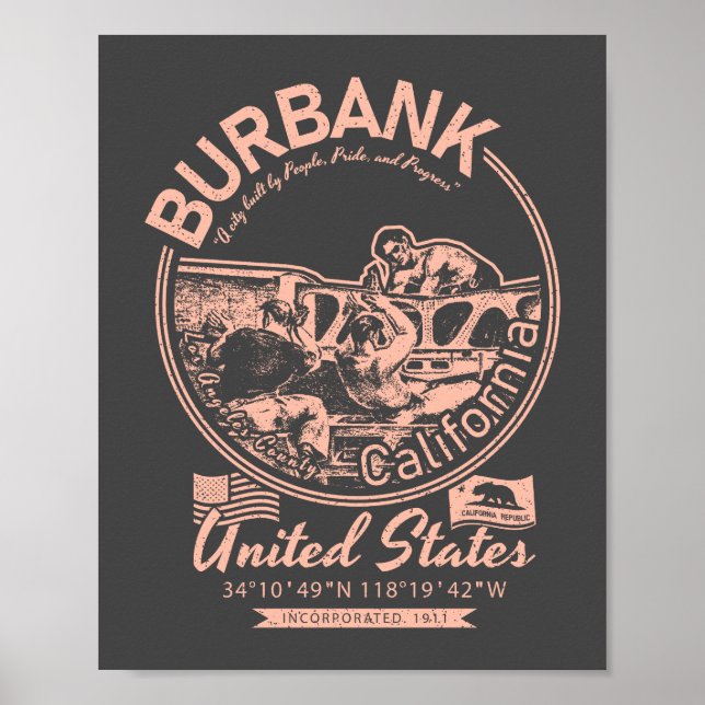 BURBANK CITY CALIFORNIA - PEOPLE OF BURBANK POSTER (Front)