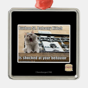 Burbon St. Balcony Kitteh Metal Tree Decoration