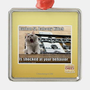 Burbon St. Balcony Kitteh Metal Tree Decoration