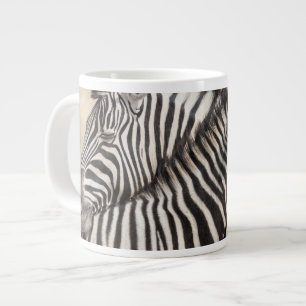 Burchell's Zebras Necking Large Coffee Mug