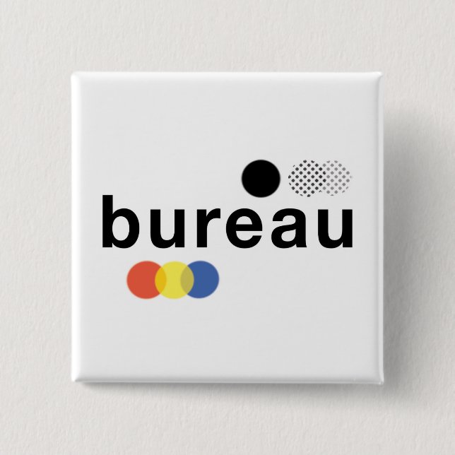 bureau 15 cm square badge (Front)