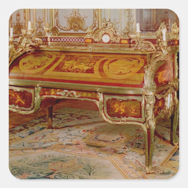 Bureau du Roi by Oeben and Riesener Square Sticker (Front)