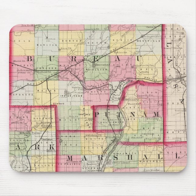 Bureau, Putnam, Stark, Marshall counties Mouse Mat (Front)