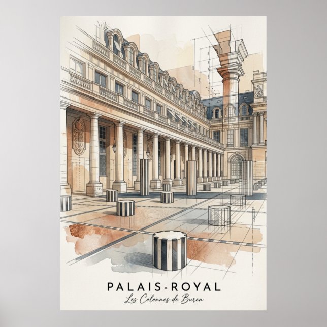 Buren's Columns Paris | Art Poster (Front)