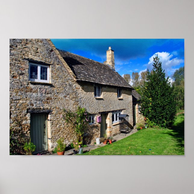 Burford Cottage Cotswolds West Oxfordshire Poster (Front)