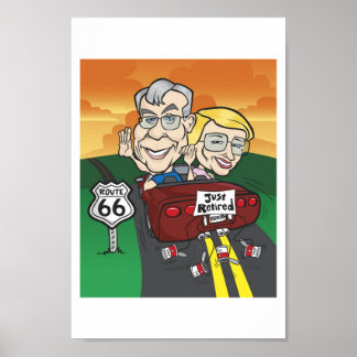 Burford retirement cartoon poster