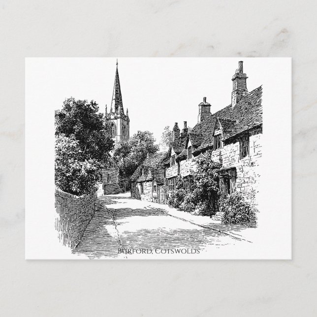 Burford Village Cotswolds  Postcard (Front)