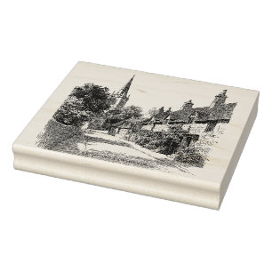 Burford Village Cotswolds Rubber Stamp
