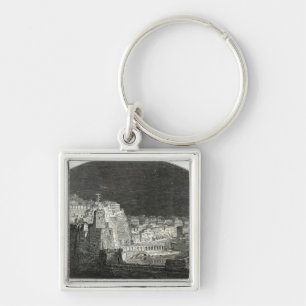 Burford's New Panorama of Naples by Moonlight Key Ring