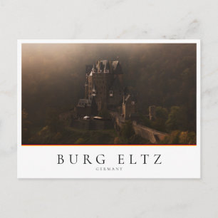 Burg Eltz castle in the morning fog Postcard