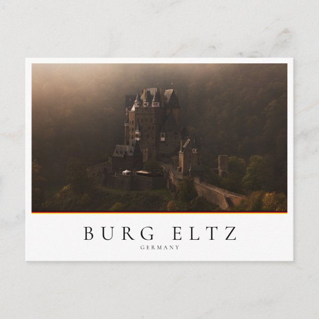Burg Eltz castle in the morning fog Postcard (Front)