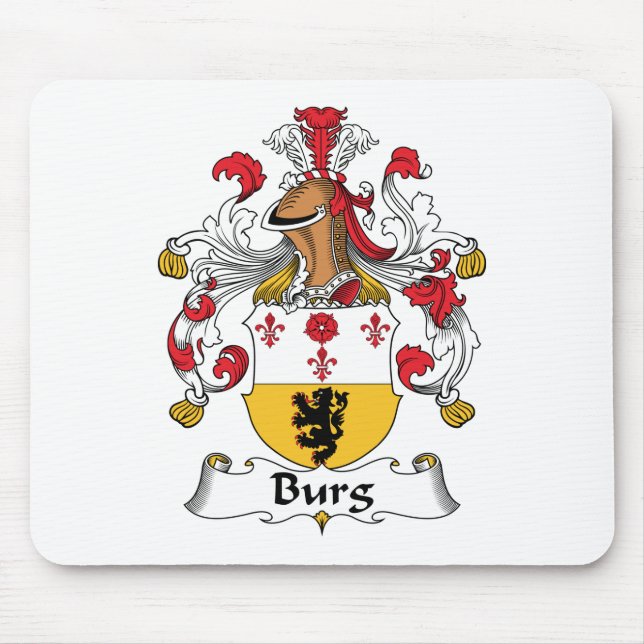 Burg Family Crest Mouse Mat (Front)