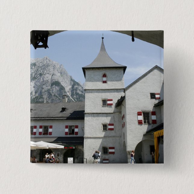 Burg Hohenwerfen 15 Cm Square Badge (Front)