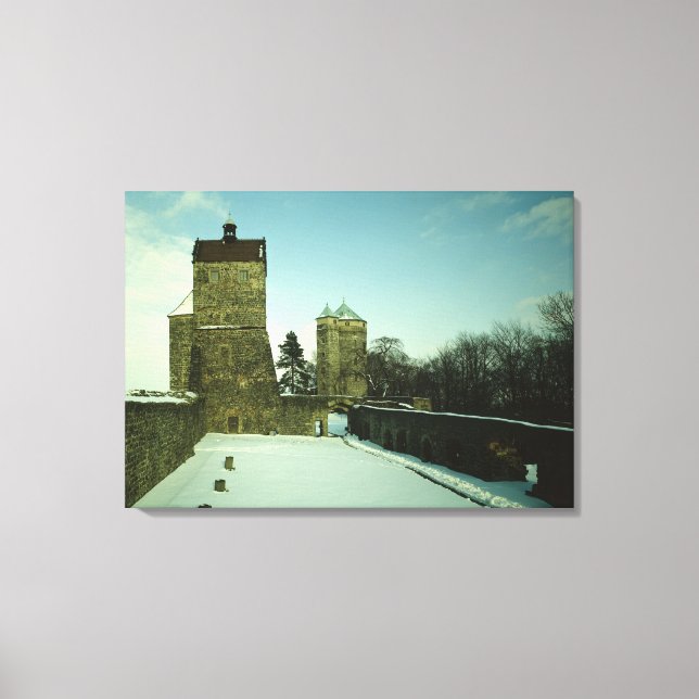 Burg Stolpen, built c.1100 Canvas Print (Front)