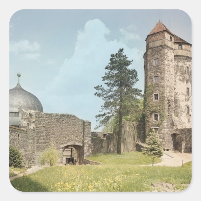 Burg Stolpen, Cosel Tower Square Sticker (Front)