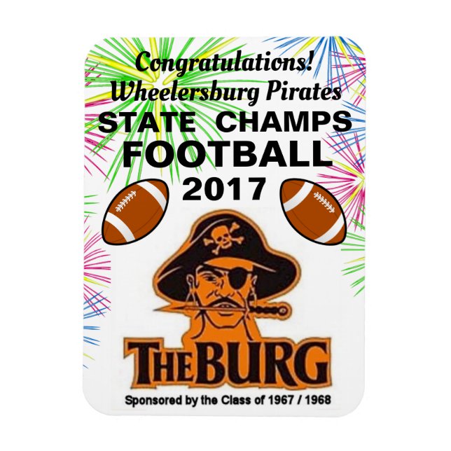 Burg wins Football Championship - refrigerator Magnet (Vertical)