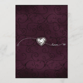Burgandy Glitz Invitation