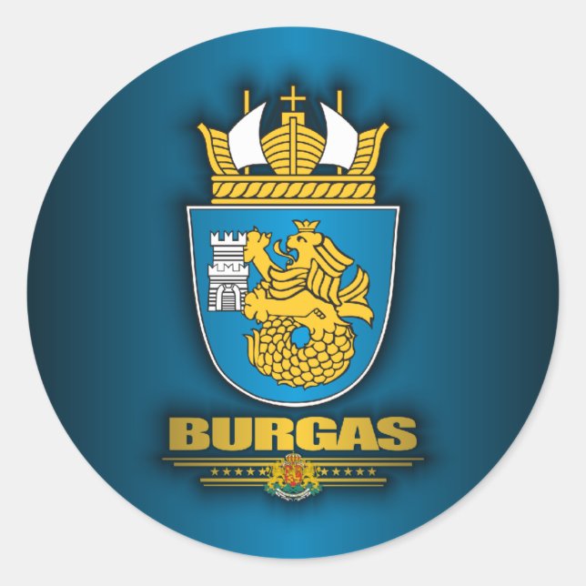 Burgas COA Classic Round Sticker (Front)